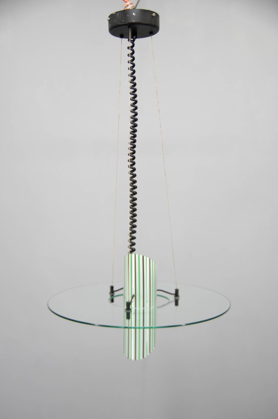 Image 1 of Italian Glass Chandelier, 1980S