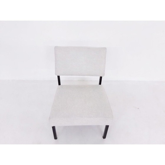 Image 1 of Vintage black lacquered metal armchair model 36DLA by Gijs van der Sluis, 1960