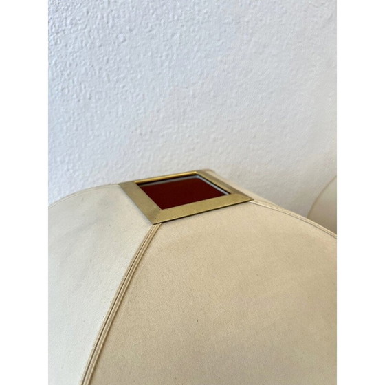 Image 1 of Pair of vintage brass and glass lamps by Romeo Rega, Italy 1970