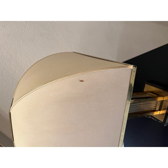 Image 1 of Pair of vintage brass and glass lamps by Romeo Rega, Italy 1970