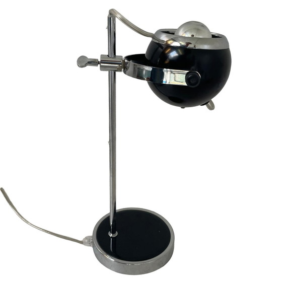 Image 1 of Leitmotiv lamp with eyeball shade - black chrome