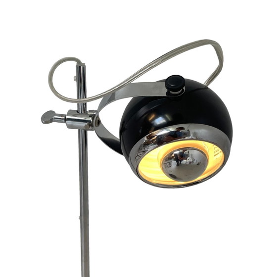 Image 1 of Leitmotiv lamp with eyeball shade - black chrome