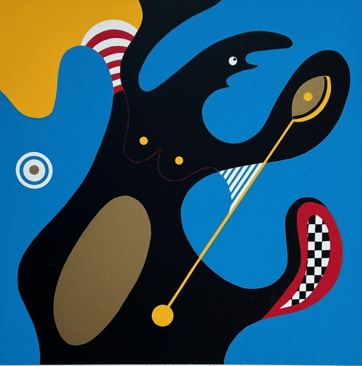Screenprint Trudy Bersma - The Swinging Blue Note