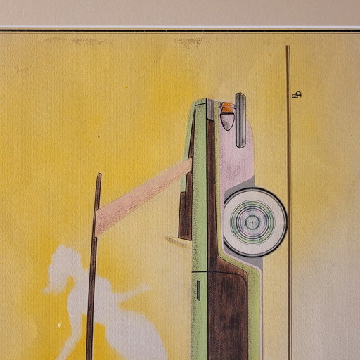 Vintage drawing "Prototype de voiture", France