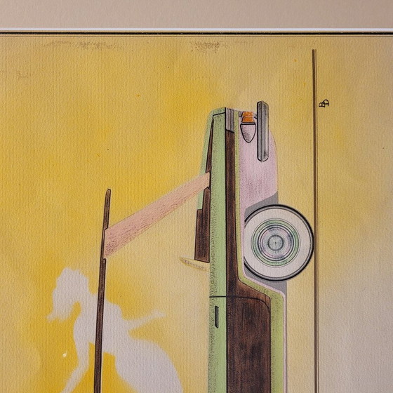 Image 1 of Vintage drawing "Prototype de voiture", France