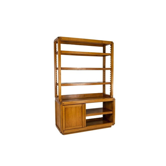 Image 1 of Vintage elm shelves by Pierre Chapo, France 1960