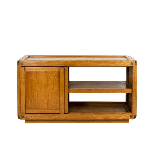 Image 1 of Vintage elm shelves by Pierre Chapo, France 1960