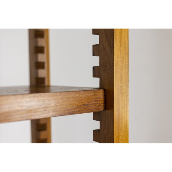 Image 1 of Vintage elm shelves by Pierre Chapo, France 1960