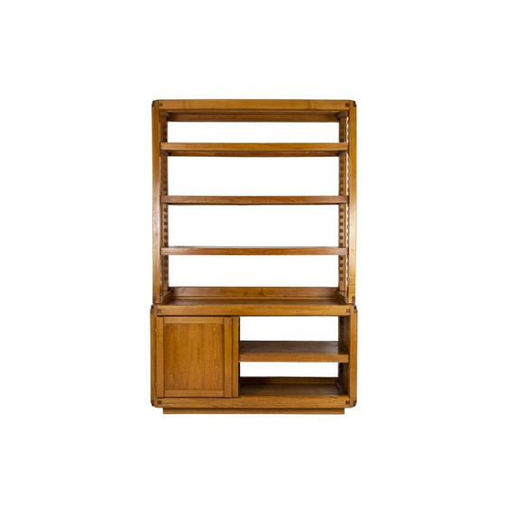 Image 1 of Vintage elm shelves by Pierre Chapo, France 1960