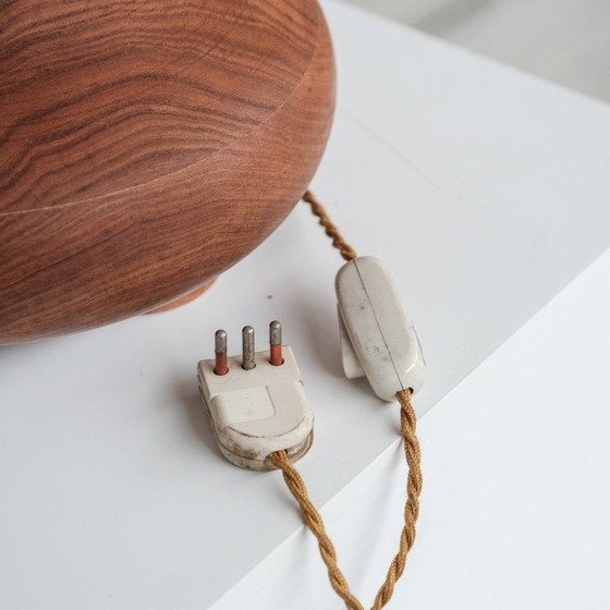 Image 1 of Vintage wooden table lamp, Italy 1980