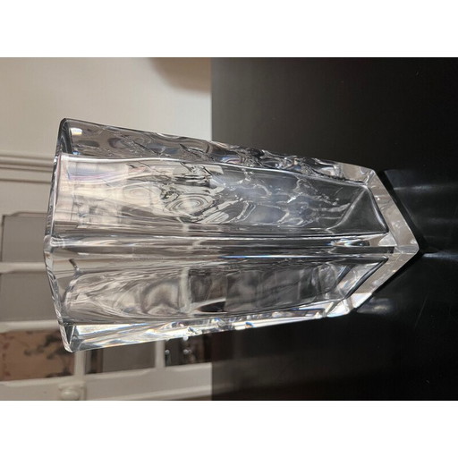 Jarrón de cristal vintage de Daum, años 70