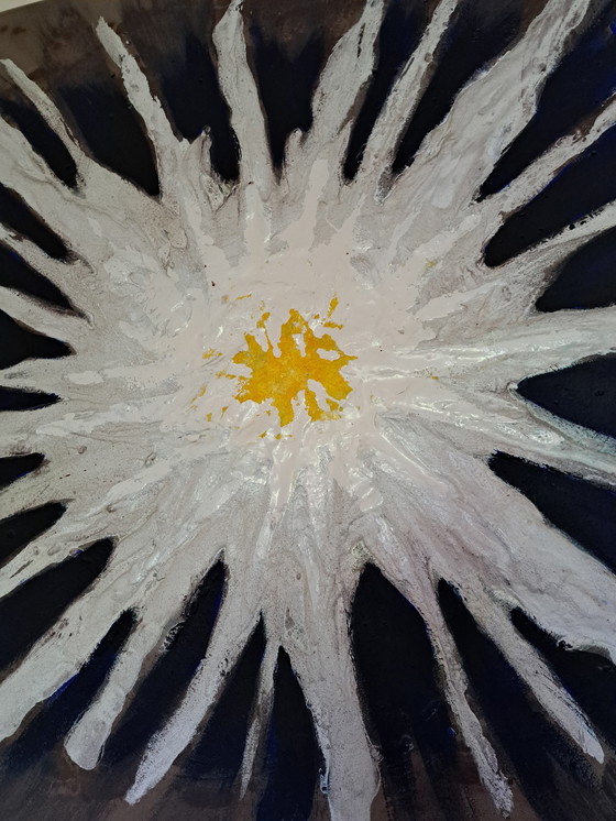 Image 1 of 1 Large 130 By 130 Cm Abstract Painting By Robert Van De Linden Auction Result