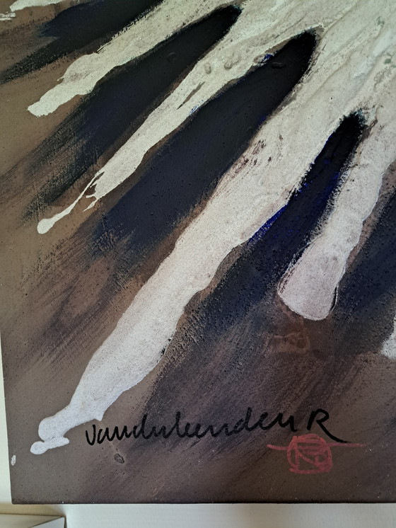 Image 1 of 1 Large 130 By 130 Cm Abstract Painting By Robert Van De Linden Auction Result