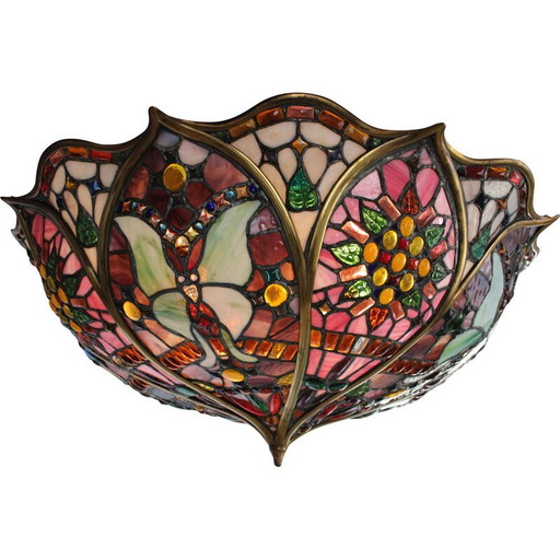 Stained glass chandelier in the mood of Tiffany