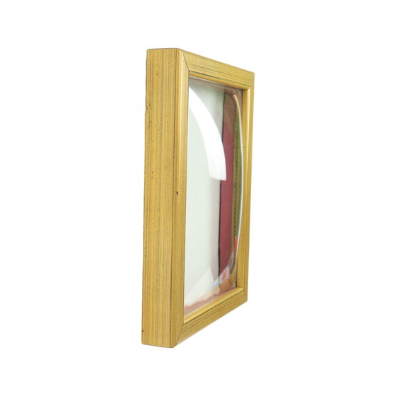 Image 1 of Gold Wooden Frame With Convex Glass