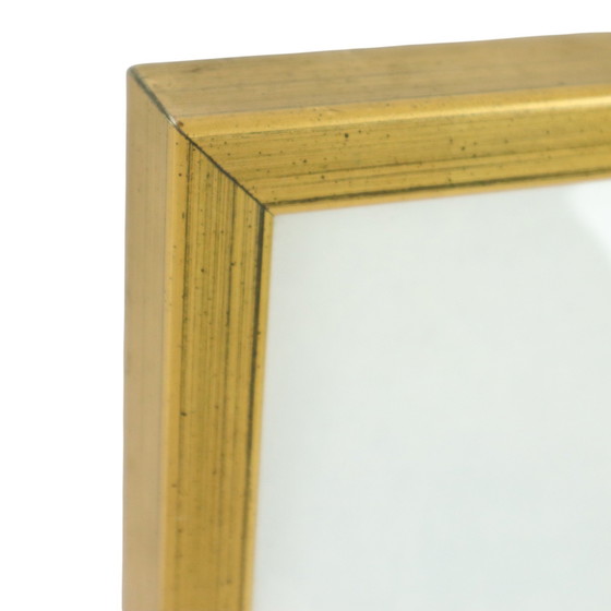 Image 1 of Gold Wooden Frame With Convex Glass