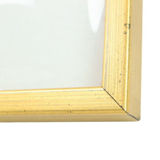 Image 1 of Gold Wooden Frame With Convex Glass