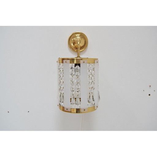 Vintage wall lamp by Jablonecke Sklarny Novy Bydzov 1970s