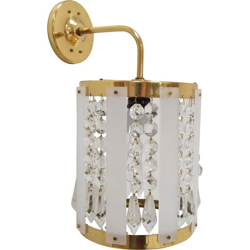 Vintage wall lamp by Jablonecke Sklarny Novy Bydzov 1970s