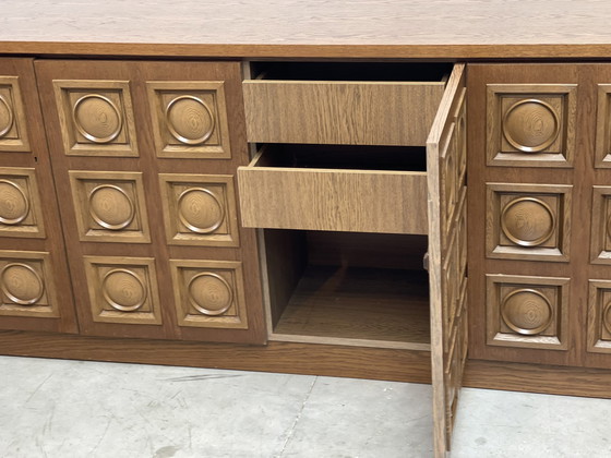 Image 1 of Vintage Graphical brutalist credenza