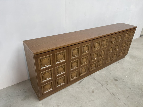 Image 1 of Vintage Graphical brutalist credenza
