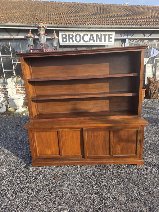 Mahogany sliding-door sideboard