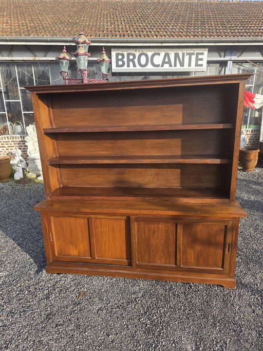 Mahogany sliding-door sideboard