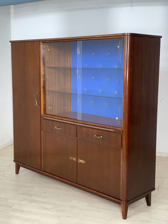 Image 1 of Mid - Century highboard cabinet living room cabinet buffet vintage