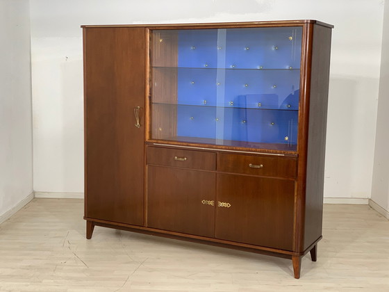 Image 1 of Mid - Century highboard cabinet living room cabinet buffet vintage