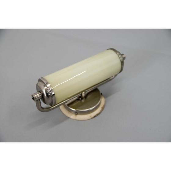 Image 1 of Lampada da parete vintage Bauhaus in metallo nichelato, 1930