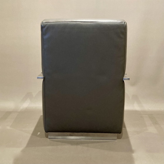 Image 1 of Steel and Leather Design Armchair 1970.