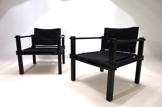 Image 1 of Bofinger Set Of 2 Farmer Lounge Chairs With Table By Gerd Lange, 1960