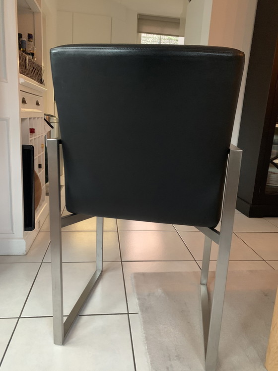 Image 1 of 6 Leather Dining Chairs