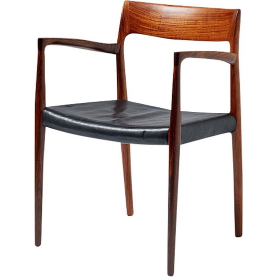 Image 1 of Black chair in rosewood by Niels O. Moller