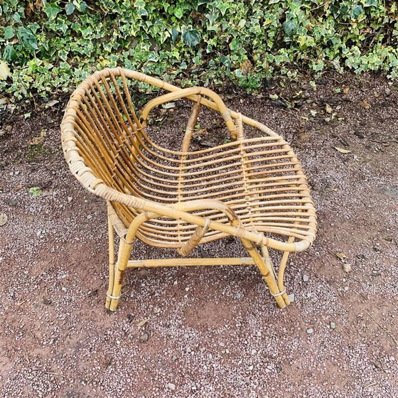 Image 1 of Rattan Shell Armchair