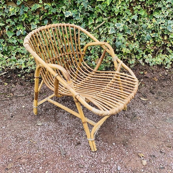 Image 1 of Rattan Shell Armchair