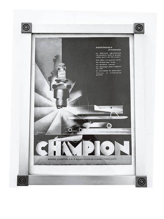 Image 1 of French Art Deco Advertising, Car Plane Boat, 1930S