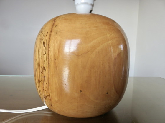 Image 1 of Lámpara de olmo, obra francesa, década de 1970-1980