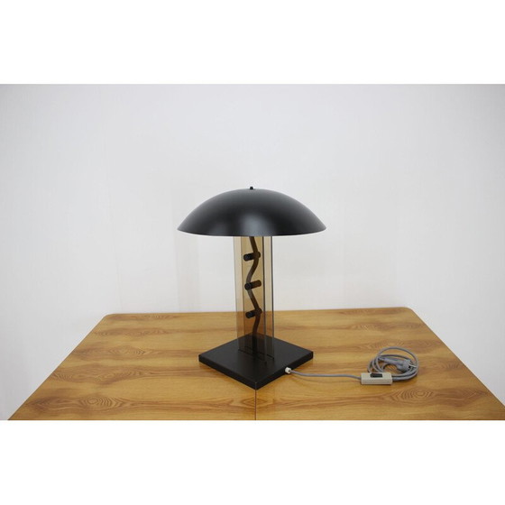 Image 1 of Lampada vintage in vetro alluminio e metallo di Kamenický Šenov, Cecoslovacchia 1980