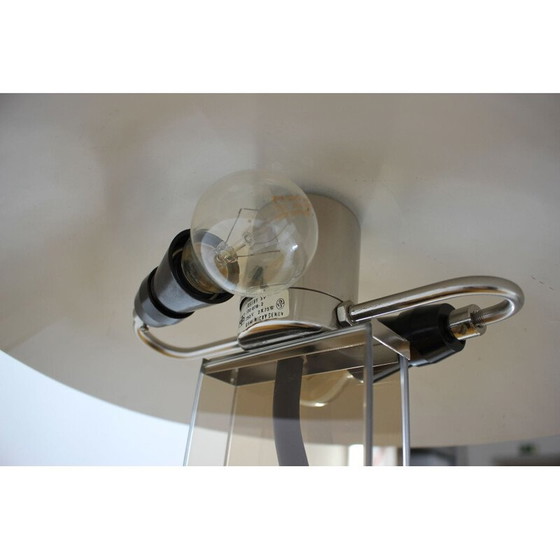 Image 1 of Lampada vintage in vetro alluminio e metallo di Kamenický Šenov, Cecoslovacchia 1980