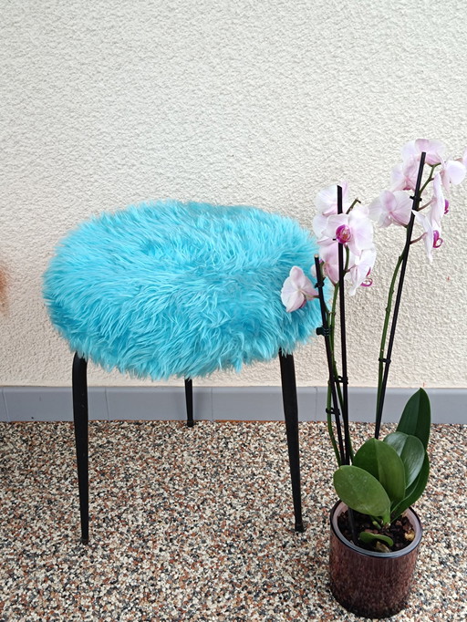 Blue Moumoute Stool