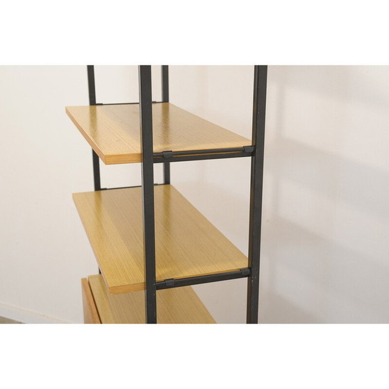 Image 1 of Mensola da parete vintage in legno e ferro, Cecoslovacchia 1980