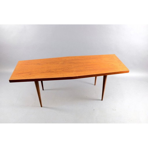 Vintage teak trapeze coffee table, Germany 1960