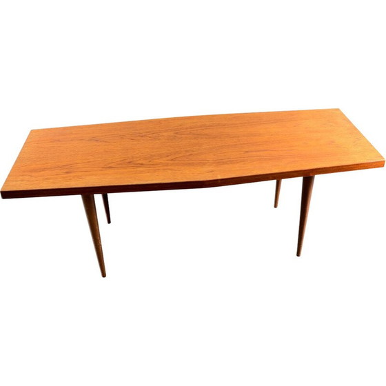 Image 1 of Vintage teak trapeze coffee table, Germany 1960