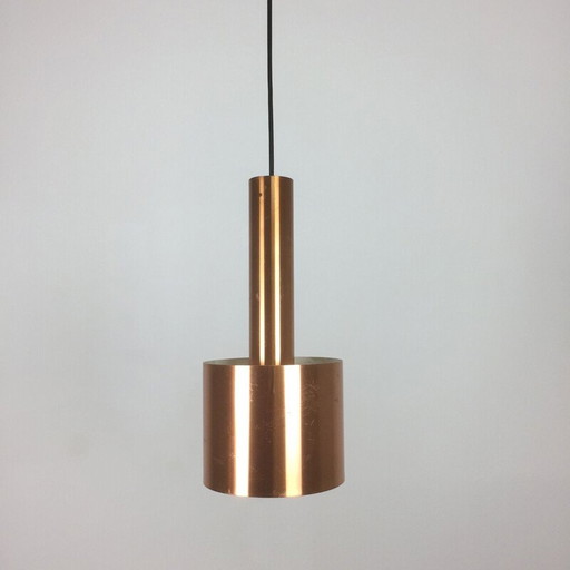 Pair of vintage metal pendant lamps by Jo Hammerborg for Fog and Mørup, 1963