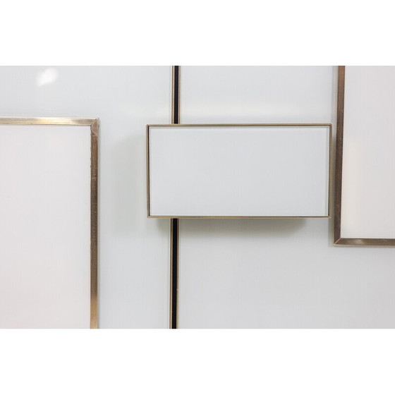Image 1 of Vintage geometric sideboard in glass and gilded brass, Italy