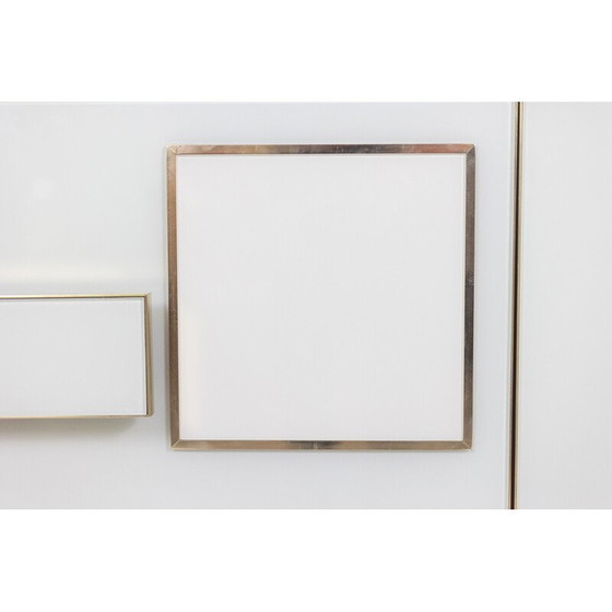 Image 1 of Vintage geometric sideboard in glass and gilded brass, Italy