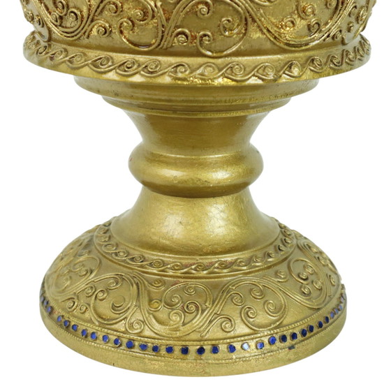 Image 1 of Wooden Offering Bowl Gold Leaf Burma