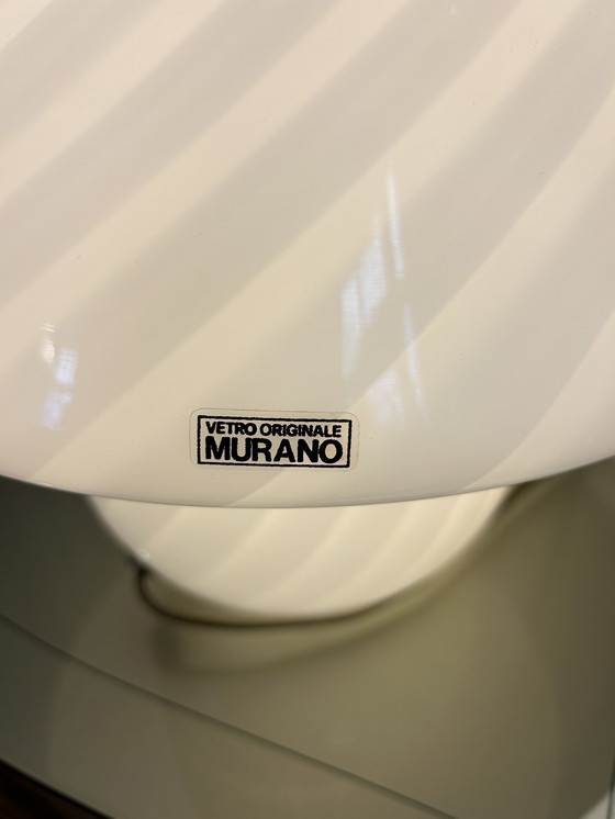 Image 1 of Lampada da tavolo a forma di fungo a spirale in Murano