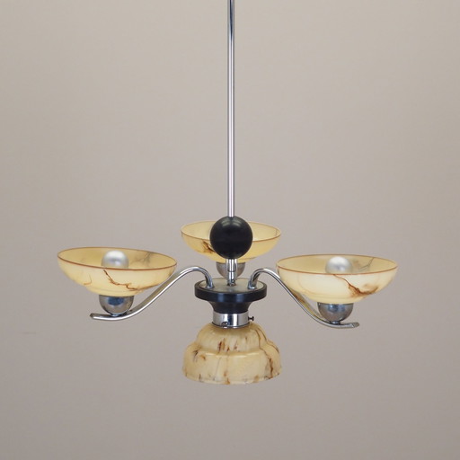 Glass Chandelier, Danish Design, 1970S, Production: Denmark